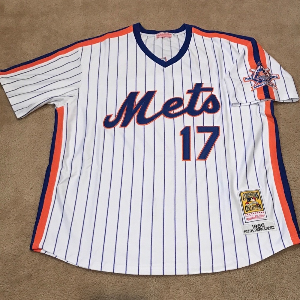 Keith Hernandez 1986 New York Mets Jersey NWT Mens XL Home Pinstripe